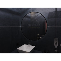 Зеркало с подсветкой для ванной комнаты Мун Блэк 75 см